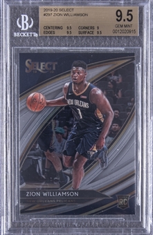 2019-20 Panini Select "Courtside" #297 Zion Williamson Rookie Card – BGS GEM MINT 9.5
